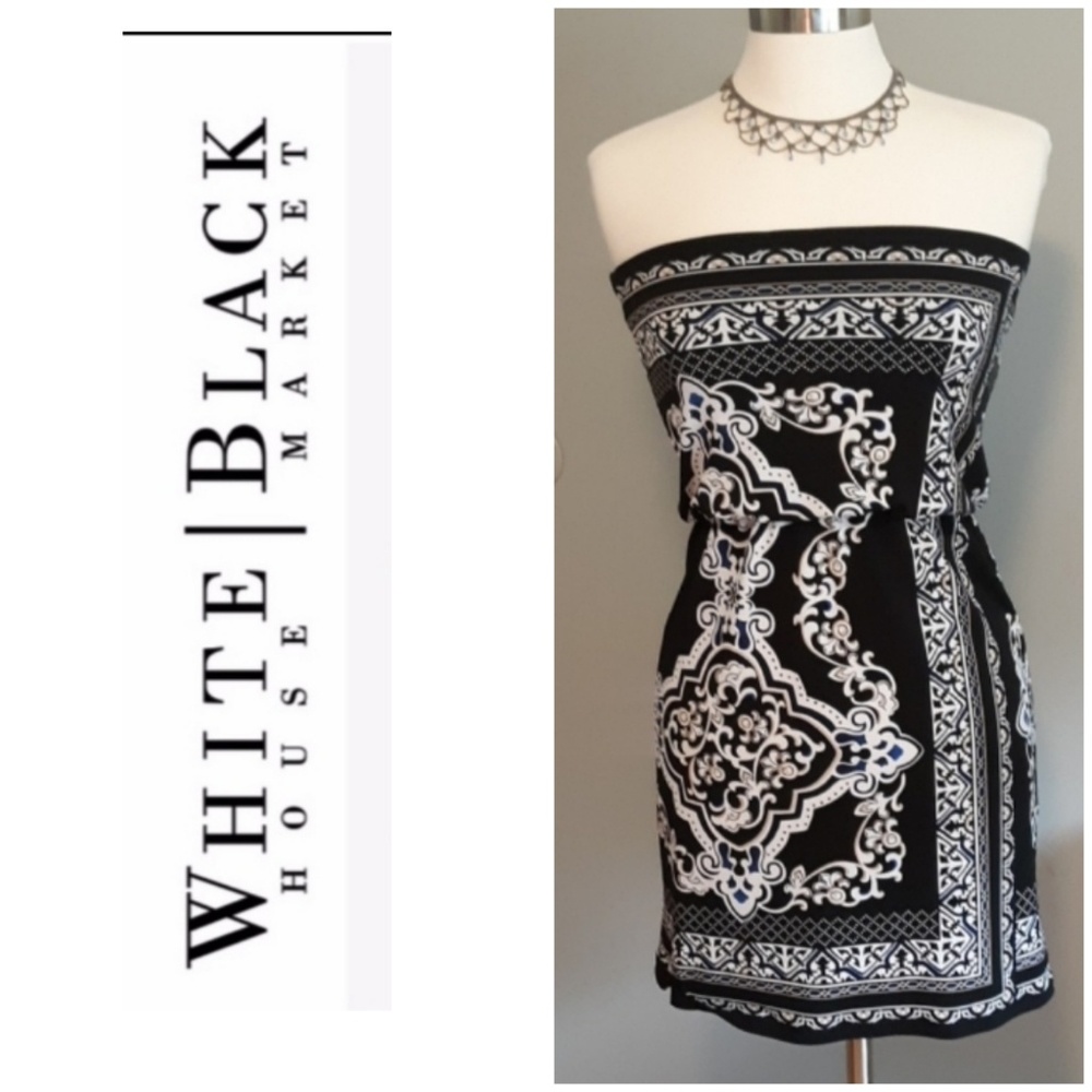White House Black Market Strapless Dress S…